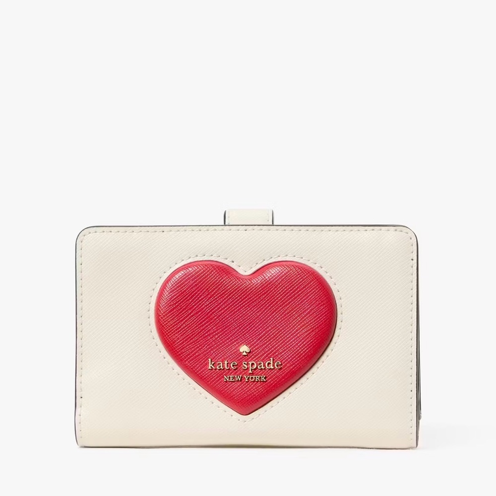 Kate Spade Cream and Red Heart Wallet